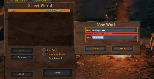 Valheim world seed